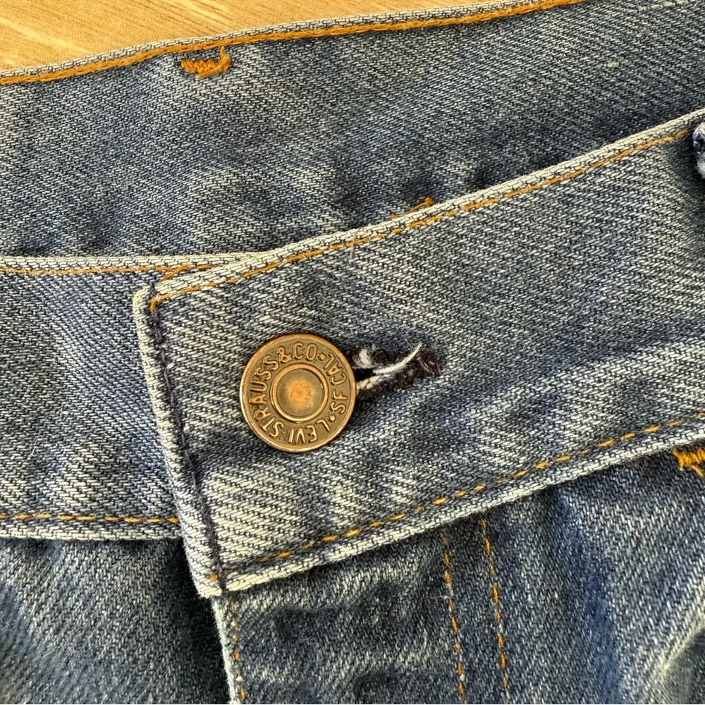 Levi’s Vintage Orange Tab Paper Tag Student Big Bell Flare Jeans - Picture 12 of 15